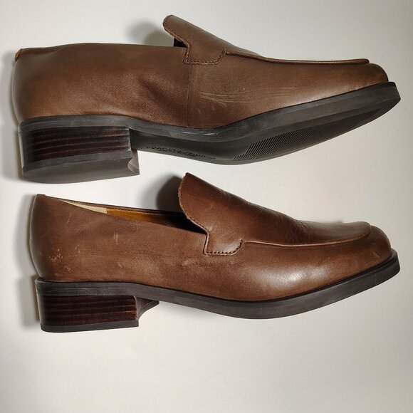 Franco Sarto Flex Loafers Oxford Slip-on Shoes Business Casual Office Brown - Picture 6 of 9